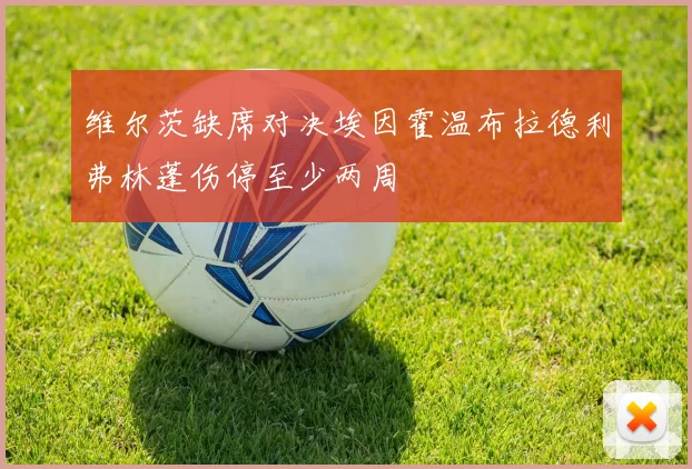 维尔茨缺席对决埃因霍温布拉德利弗林蓬伤停至少两周
